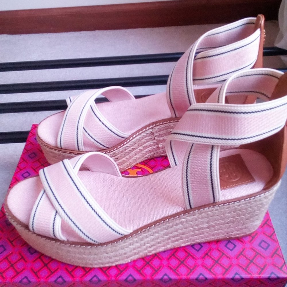 Tory Burch Frieda Platform Espadrille Sandals NEW - Picture 3 of 10